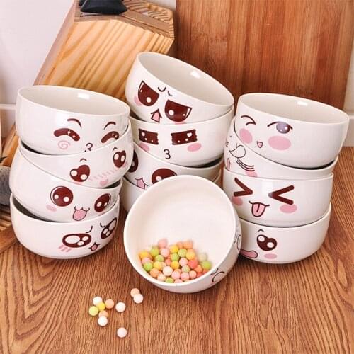 Kinds of Different Hot Selling Cute Face Bowls Soup Bowls Kitchen Tableware Ceramic Bowls