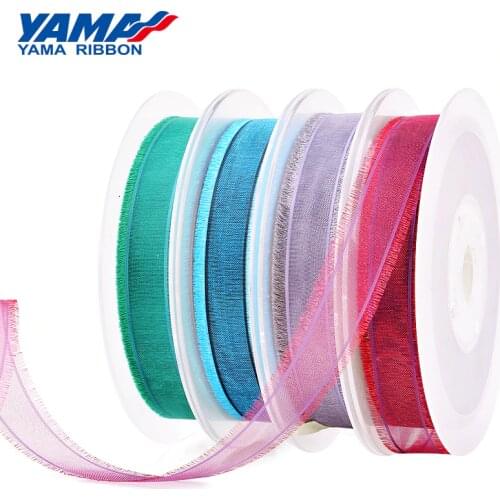 YAMA Organza Fringe Ribbon 16mm 25mm 38mm 200Yards Per Roll for Packing Garments Accessories Hair Ornaments DIY