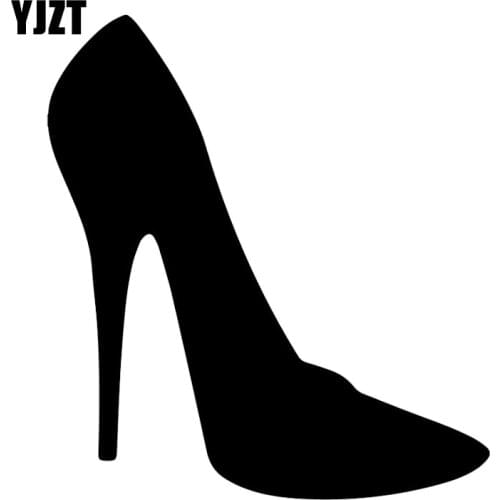 YJZT 15X16.5CM High Heel Shoe Personality Window Car Sticker Vinyl Decal Decoraiton C25-0893