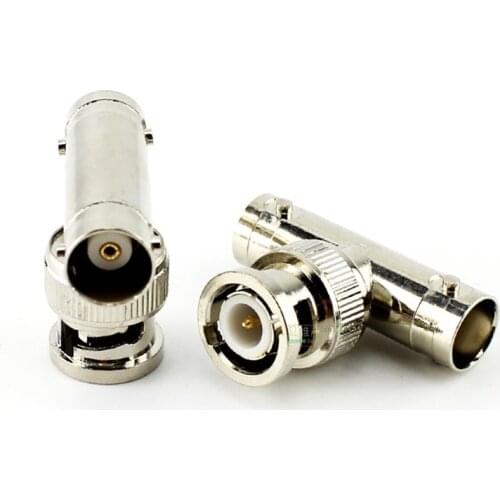 1Pcs pure copper BNC male to duble BNC female tee plug video BNC one male two female conversion plug Q9 head HIFI