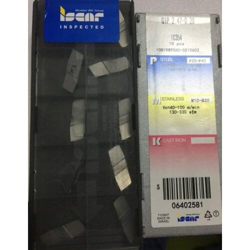 10PCS CARBIDE INSERT GIP2.47-0.20 IC354