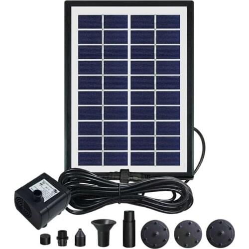 10V 4W Solar Floating Water Fountain Solar Water Flow Fountain Pump Outdoor Miniature Suspended Solar Fountain Garden Decoration