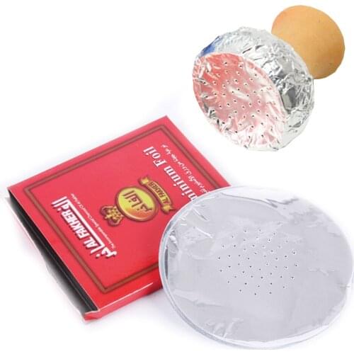 100pcs/2pack Shisha Chicha Aluminium Foil With Hole Perforated Foil Hookah Bowl Sheesha Tobaccon For Cigarette Accessries Tool