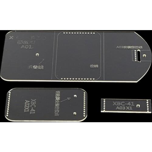 3x Leather Craft Clear Acrylic Wallet Bag Mould Pattern Stencil Template