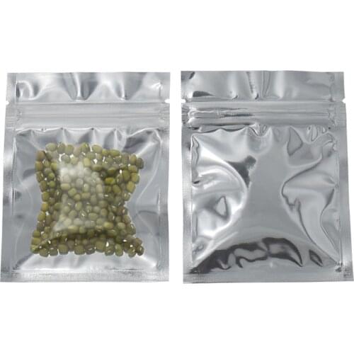 500pcs 7.7x10cm Clear Ziplock Mylar Package Bag Flat Zip Lock Self Seal Plastic Packing Pouches for Food Bean Candy Storage Bags