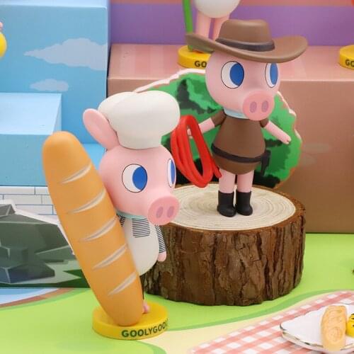 52TOYS Pink Cute Pig Lovely Figure Blind Box Surprise Box Toys Guess Bag Caja Ciega Blind Bag Anime Action Model Toys for Girls