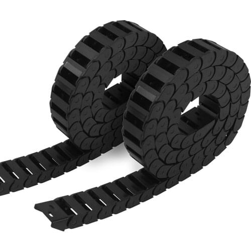 7 x 15mm Bridge Towline Transmission Chain L1000mm Plastic Cable Drag Chain Wire Carrier Connectors for CNC Router Machine Cable