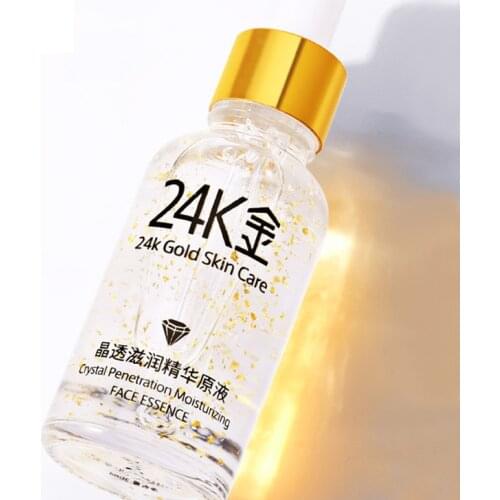 24K Gold Anti Aging Face Serum Hyaluronic Acid Keep Moisturizing Facial Essence Nicotinamide Brighten Skin Face Care Solution