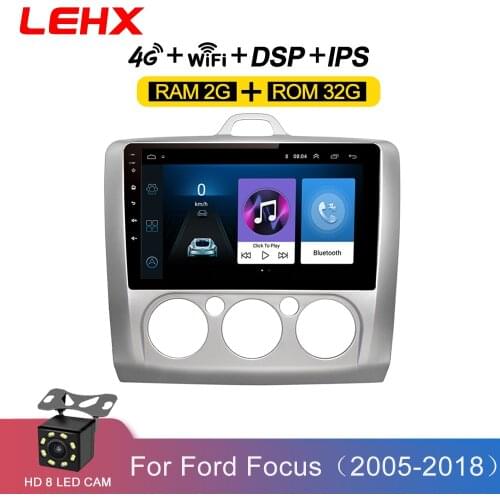 AndroidLEHX 8.1 GPS Car Radios 2 Din Car Multimedia player 9'' Audio DVD Player For ford focus 2 3 Mk2/Mk3 hatchback 2006-2011