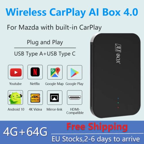 Car Apple CarPlay YouTube Netflix Video Bluetooth GPS Navigation AI Box,for Mazda 2 3 6 Mazda6 Mazda3 CX-5 CX-3 CX-8 CX-9 CX 5 9