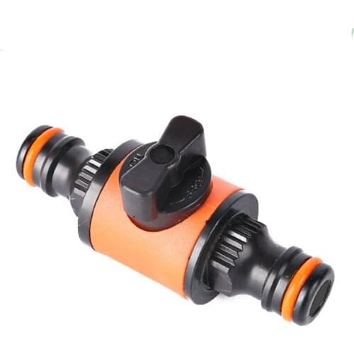 Quick-release Double-Way Water Pipe Joint with Switch In-line Shut-off Connector for Garden Hose Pipe Hose Clamp Repair Kit