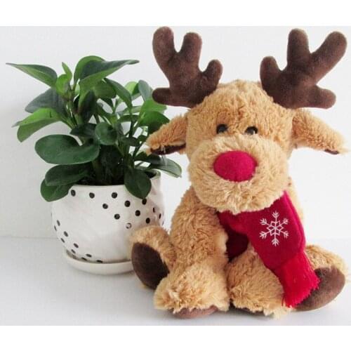 29cm Children Animal Soft Doll New Creative Elk Doll Plush Toy Christmas Stuffed Doll Kids Christmas Gift