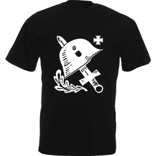 Wehrmacht Steel Helmet Sword Reichswehr Landser Soldier T-Shirt. Summer Cotton Short Sleeve O-Neck Mens T Shirt New S-3XL