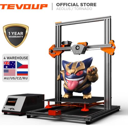 Homers/Tevo Tornado DIY 3D printer kit 300*300*400MM large print size 1.75mm 0.4mm nozzles support off-line printing - 110V