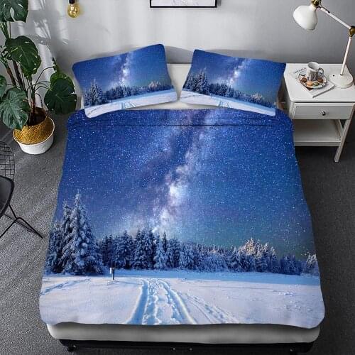 3D Print Universe Starry Sky Comforter Bedding Sets Queen Twin Single Size Duvet Cover Set Pillowcase Home Textile Luxury Gift