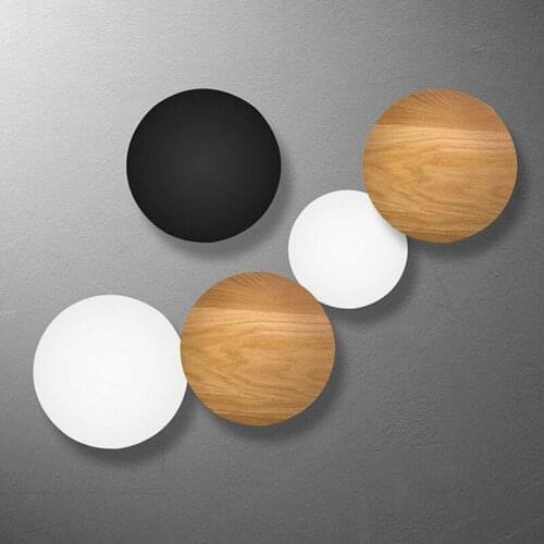 Indoor LED Wall Lamp Modern Simple Round Led Living Room Decoration Wall Light AC85-265V Home Lighting Fixture Loft Stair Light