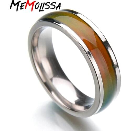 MMS Bohemia Enamel Color Change Mood Ring Emotion Feeling Changeable Ring Temperature Control Ring for Women