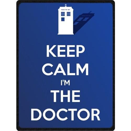 Soft Warm Flannel Fleece Blankets Doctor Who Tardis Print Travel Sofa Bed Throw Blanket Custom Adult Fluffy Cobertor