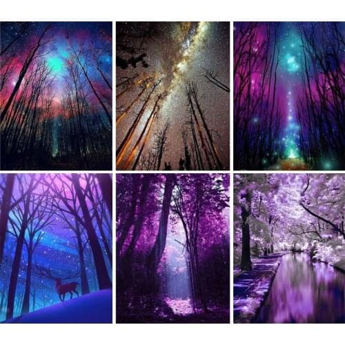 5D DIY Landscape Diamond Painting Rhinestone Picture Full Square Full Diamond Embroidery Cross Stitch Kit Mosaic Home Decoration
