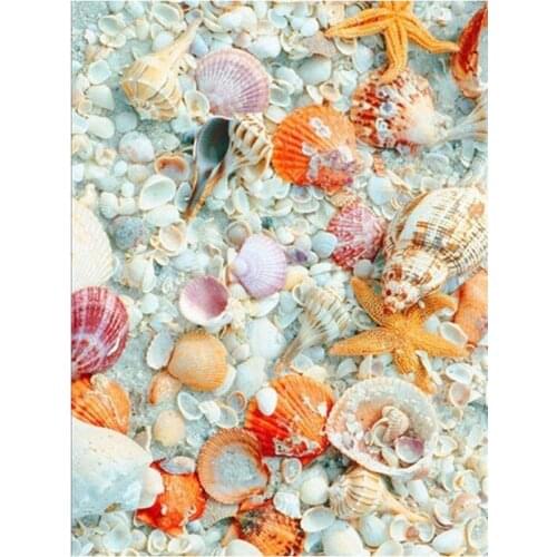 Full Square/Round Diamond Painting Kits Conch Shell Diamond Embroidery Mosaic Landscape Decoration For Home