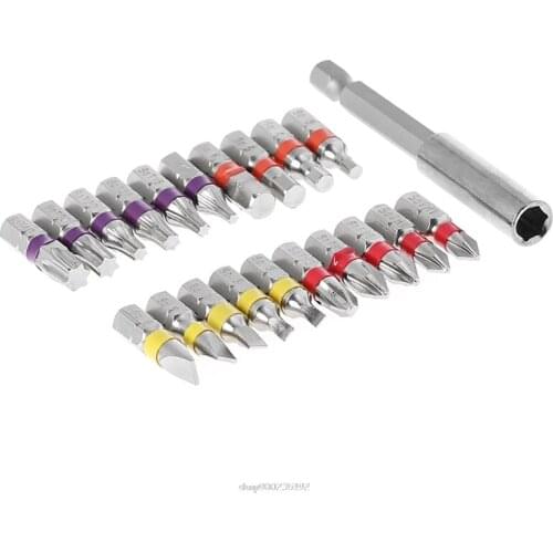 20 Pcs Torx Flat Hex Screwdriver Bit Set PH Head Color Coded with Magnetic Holder N19 20 Dropship
