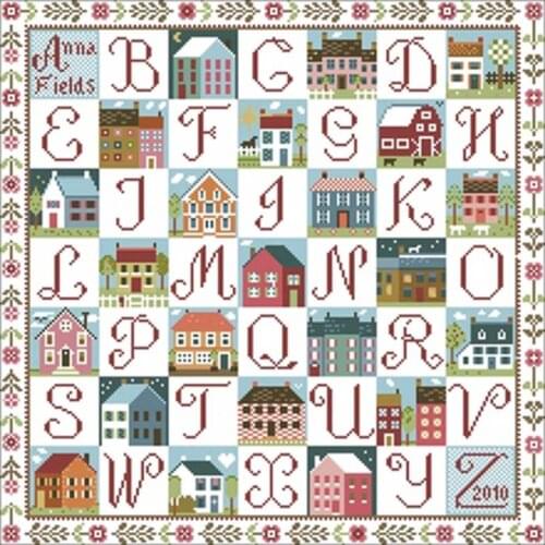 Small house letters patterns Counted Cross Stitch 11CT 14CT 18CT DIY Chinese Cross Stitch Kits Embroidery Needlework Sets
