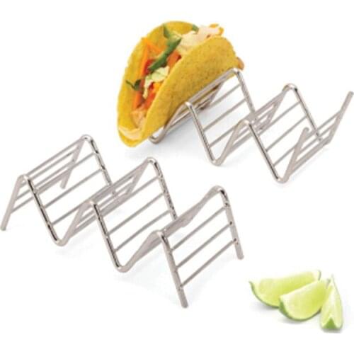 Brand New Taco Holder Rustproof Stainless Steel Tacos Rack Stand Style Baking Tray For Dishwashers