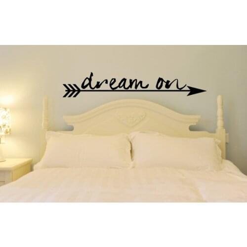 Popular Arrow Dream on Quote Living Room Wall Posters Tidy Bedroom Door Removable Wall Murals Decals Vinyl Stickers Decor S-200