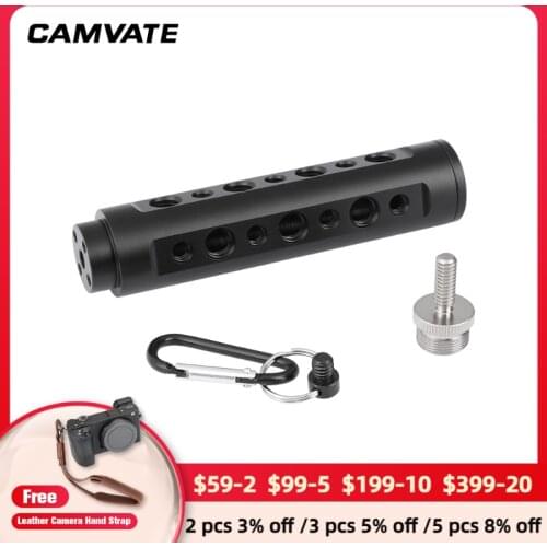 CAMVATE Aluminum Cheese Handle Grip Stabilizer With 5/8"-27 Male Thread For DSLR Camera Cage Accessory C2485