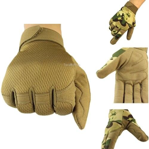Full Finger Hiking Tactical Gloves Shooting Hunting Military Durable Cs Airsoft Gloves for Paintball Climbing Training Fishing