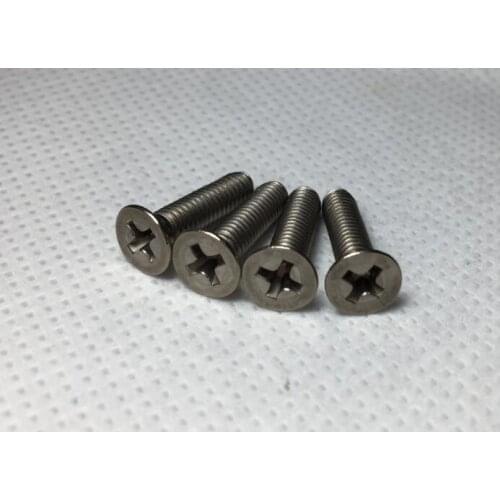 4pcs M1.6 pure titanium screws machine phillips screw cross recessed flat head countersunk wood bolt bolts 2-10mm length