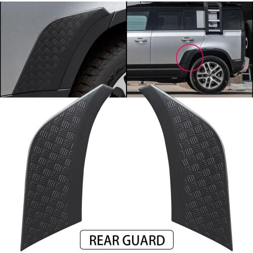 Black ABS For Land Rover Defender 110 2020 Car Rearview Mirror Cover Front Rear Bumper Side Scratch guard Protection Board Guard