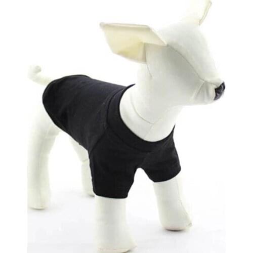 1pcs dogs cats spring summer vest clothes doggy solid color t shirt costume puppy vests apparel pet dog t shirts XXS-XXL