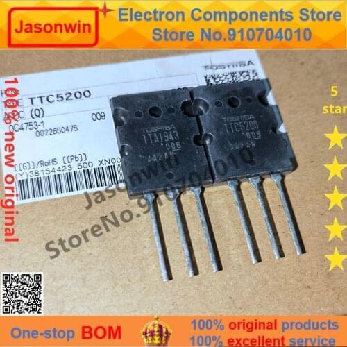 100% nuevo 5 unids/lote original Triode TTA1943 TTC5200 pair A1943 C5200 TO-3PL Transistor Amplifier tube