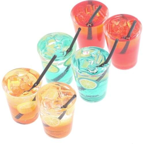 2pcs 1/12 Dollhouse Miniature Food Resin Fruit Bottle Simulation Drinks Model For Dollhouse Decoration New