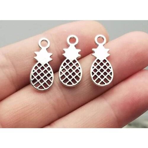 40pcs/lot--21x9mm, fruit chams, Antique silver plated Pineapple charms,DIY supplies ,Jewelry accessories