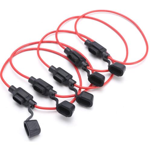 5Pcs Car In Line Mini Blade Fuse Holder Splash Proof Waterproof Power Socket Small Blade Type inline