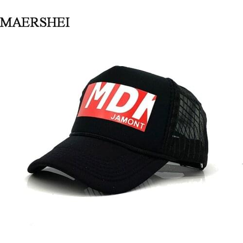 MAERSHEI Baseball Caps MDK printed letters Summer Mesh Mens Ms. Outdoor Sunshade Dad Truck Driver hats