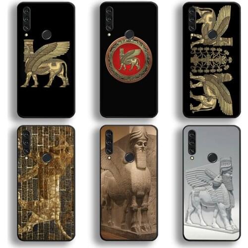 Lamassu Assyrian Winged Lion And Winged Bull Phone Case Huawei Y6P Y8S Y8P Y5II Y5 Y6 2019 P Smart Prime Pro