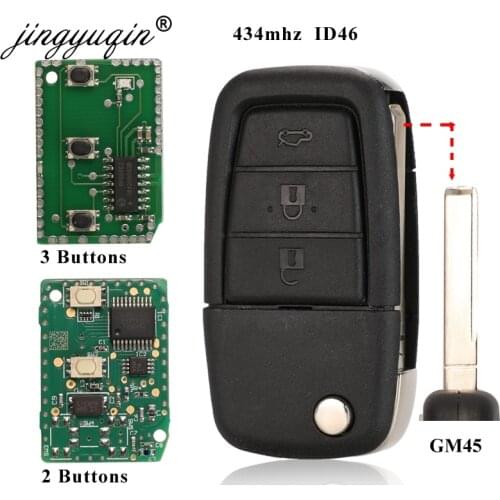 Jingyuqin Flip Remote Car key 2/3BTN+Panic for Pontiac G8 / Holden VE Commodore Omega Berlina Calais SS SV6 HSV GTS 434mhz ID46