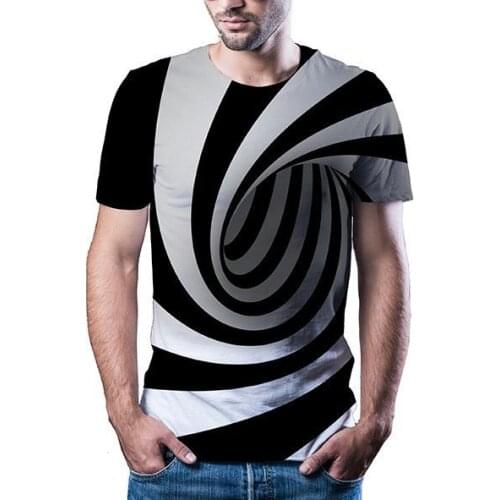 Summer 2020 New Abstract Visual 3d Pattern Casual T -Shirt Fashion T -Shirt 3d Printing Quick Drying T -Shirt