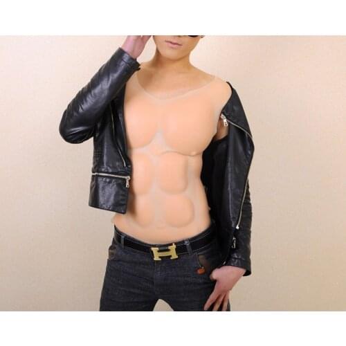 2019 Top Sale Sexy Man Fake Chest Muscle Belly Macho Man Artificial Simulation Cosplay Dress for Men Cosplay Hallowen Gift