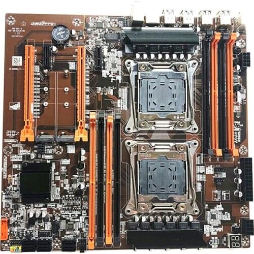 X99 Dual CPU Motherboard LGA 2011 V3 E-ATX USB3.0 SATA3 With Dual Processor With Dual M.2 Slot 8 DIMM DDR4 4 PCIE Slots