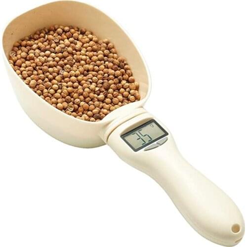 Pet Food Scoop Precise Dog Cat Food Measuring Cup Detachable Scooper Digital Scale Spoon with LCD Display for Measuring Foods