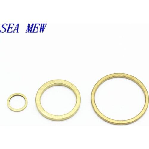 SEA MEW 100 PCS 8mm 18mm 20mm 23mm 25mm Metal Raw Brass Round Circle Connectors Charm DIY Jewelry Accessories