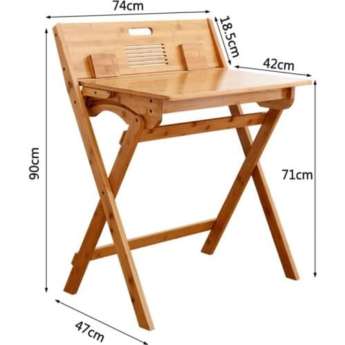 Multipurpose Folding Study desk Portable Bamboo Writing Desk Student Learning Table