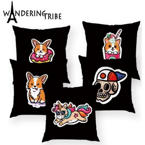 Cartoon Corgi Cushion Cover Nordic Cactus Home Decor Pillow Case Pear Cushions Covers Fruit Plant Decoration Pillows Cases Cojin