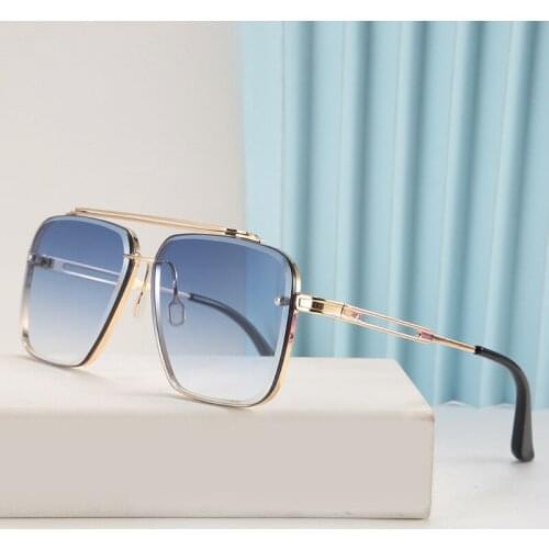 2021 New Fashion Luxury Classic Mach Six Style Gradient lens Men Sunglasses Men Vintage Brand Design Sun Glasses Oculos De Sol