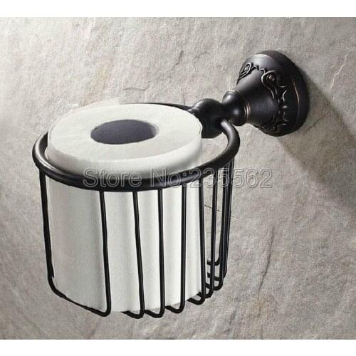 Oil Rubbed Bronze Wall Mounted Bathroom Toilet Roll Paper Towel Holders Basket Lba444