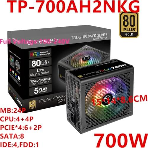 New PSU For Thermaltake(Tt) Brand Toughpower GX1 RGB 700W 2060 Non Module Mute Power Supply 700W Power Supply TP-700AH2NKG